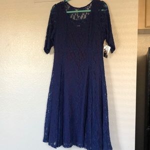 Kiyonna Blue and purple dress